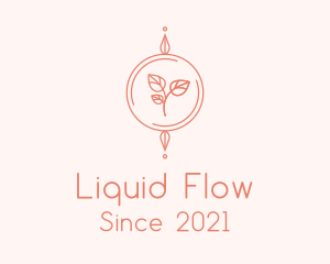 Pink Leaf Essential Oil logo design