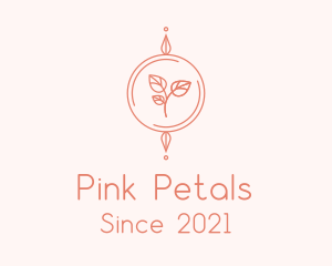 Pink Leaf Essential Oil logo design