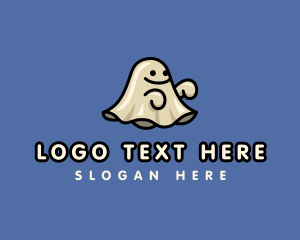 Ghost Spooky Cartoon Logo