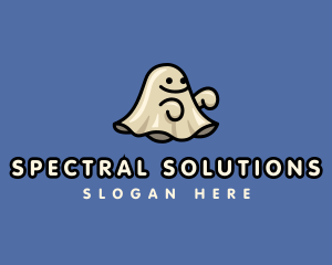 Ghost Spooky Cartoon logo design