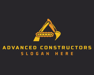 Construction Industry Excavator logo design