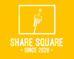 Yellow Bike Square logo design