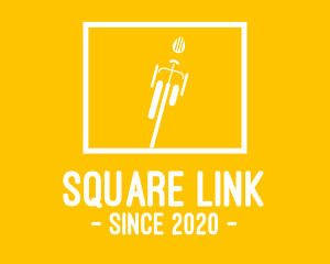 Yellow Bike Square logo design