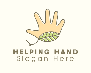 Handmade Hand Leaf  logo