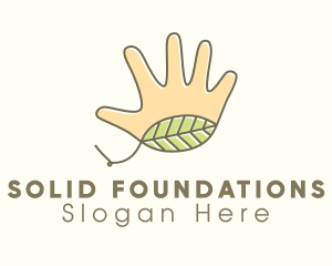 Handmade Hand Leaf  logo