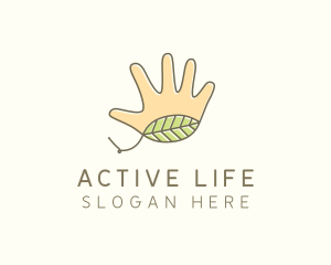 Handmade Hand Palm logo design