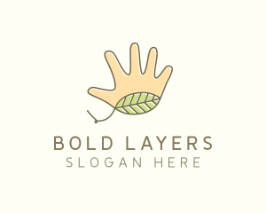 Handmade Hand Palm logo design