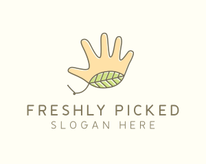 Handmade Hand Palm logo design