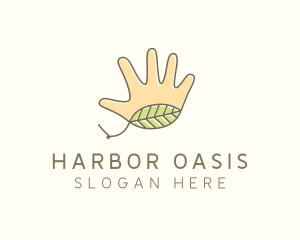 Handmade Hand Palm logo design