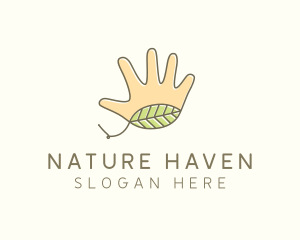 Handmade Hand Palm logo design