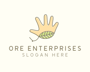 Handmade Hand Palm logo design