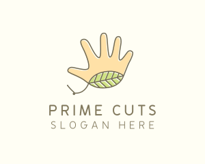 Handmade Hand Palm logo design