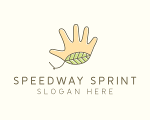 Handmade Hand Palm logo design