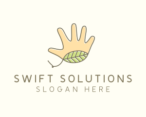 Handmade Hand Palm logo design