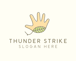 Handmade Hand Palm logo design