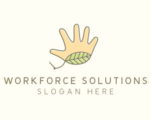 Handmade Hand Palm logo design