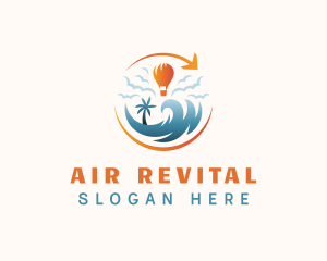 Hot Air Balloon Travel logo design