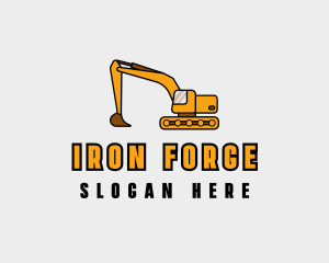 Excavator Digger Construction logo design