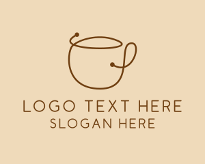 Coffee - Coffee Cup Scribble logo design