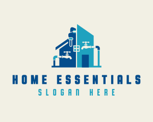 Home Faucet Plumbing logo design