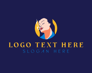 Woman Cigarette Smoking logo