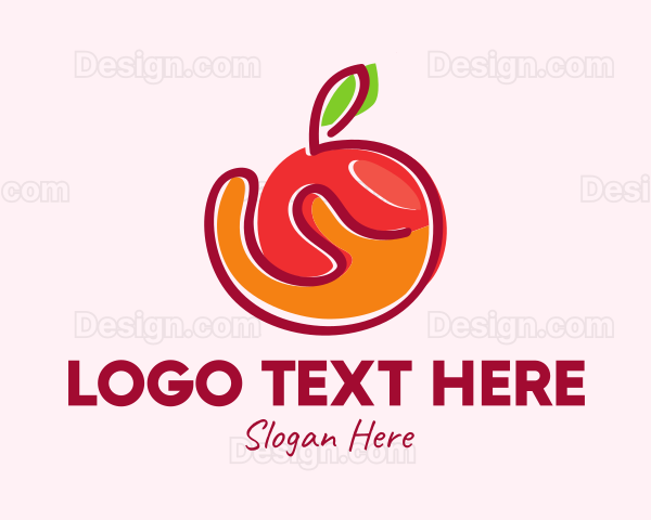 Fresh Organic Apple Logo