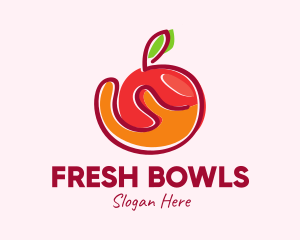 Fresh Organic Apple logo design