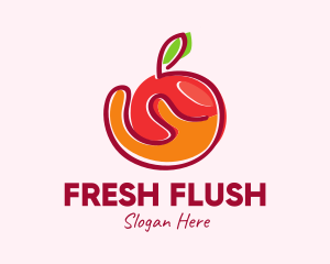 Fresh Organic Apple logo design