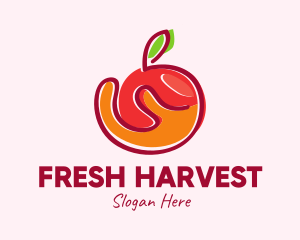 Fresh Organic Apple logo design