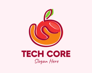 Fresh Organic Apple logo design