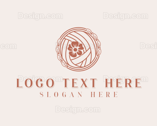 Floral Yarn Embroidery Logo