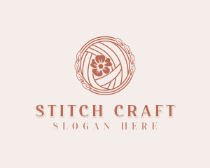 Floral Yarn Embroidery  logo design