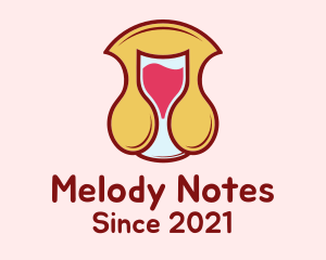 Wine Glass Note logo design