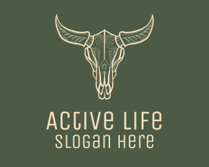 Animal Bull Skull logo design