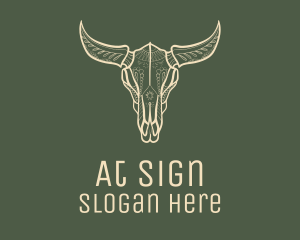 Animal Bull Skull logo design