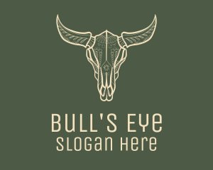 Animal Bull Skull logo