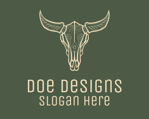 Animal Bull Skull logo design