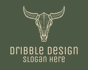 Animal Bull Skull logo design