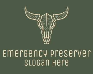 Animal Bull Skull logo design