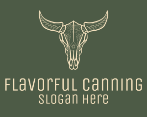 Animal Bull Skull logo design