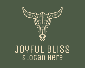 Animal Bull Skull logo design