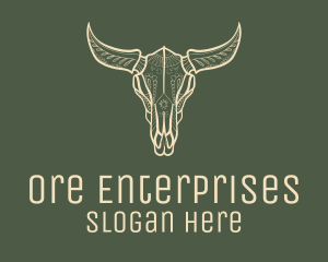 Animal Bull Skull logo design