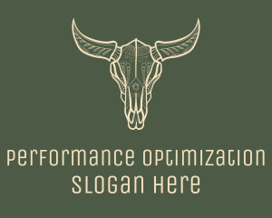 Animal Bull Skull logo design