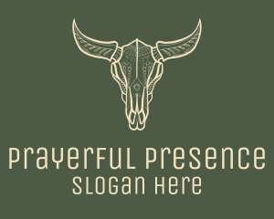 Animal Bull Skull logo design