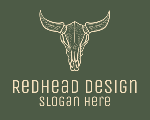 Animal Bull Skull logo design