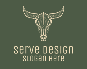 Animal Bull Skull logo design