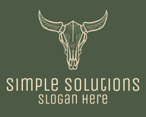 Animal Bull Skull logo design