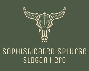 Animal Bull Skull logo design