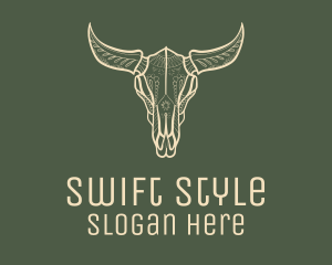 Animal Bull Skull logo design
