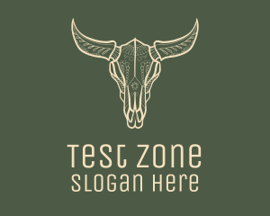 Animal Bull Skull logo design